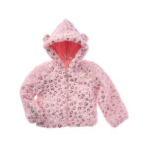 Rothschild Girls Reversible Faux Fur Jacket Coats, Pink
